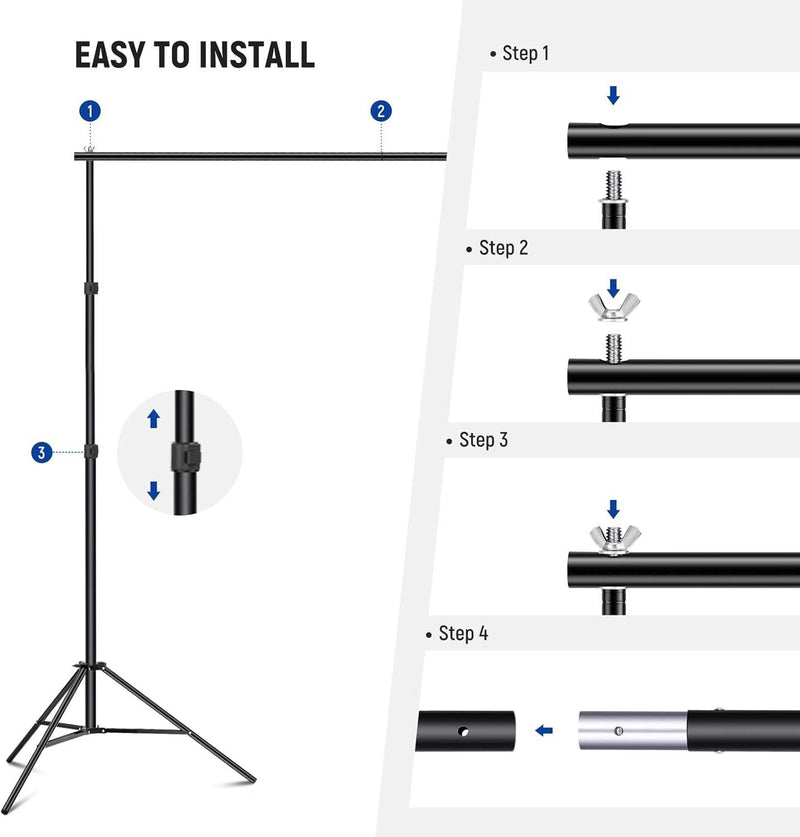Kit Soporte para Fondos Fotográficos Neewer NK-ST0204 | 2x3m | Aluminio