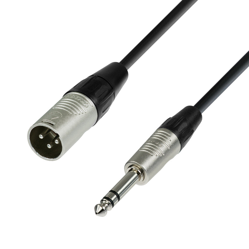Cable Balanceado XLR (M) a Jack TRS Adam Hall® | 6m para Estudio y Escenario