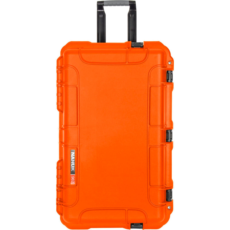 Maleta Rígida Nanuk 962 con Ruedas y Espuma Precortada | IP67 Garantía de por Vida (Negra / Naranja)