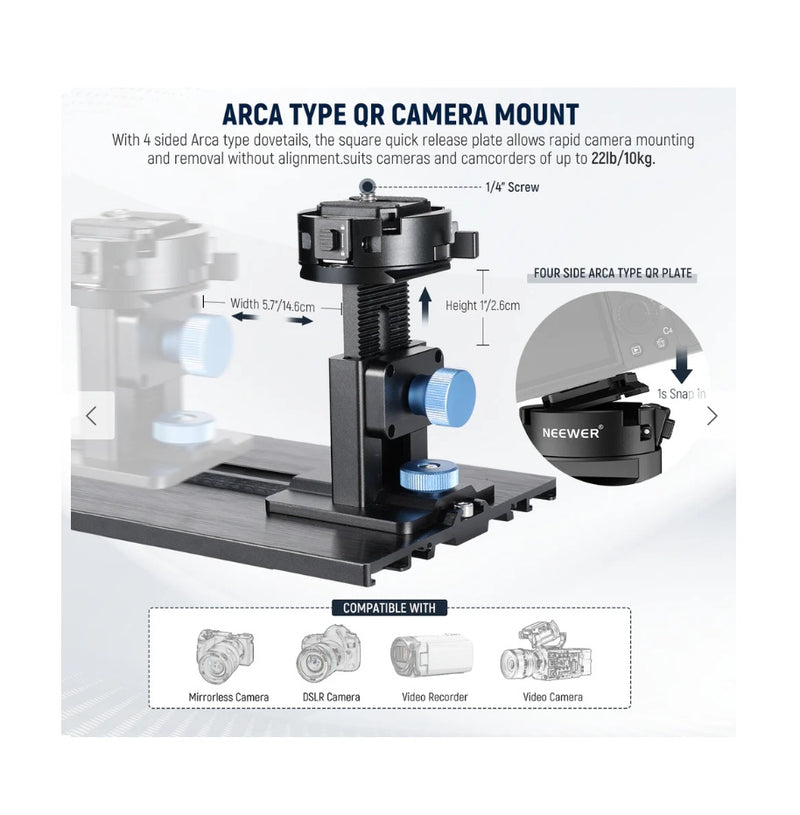 Teleprompter compacto con control remoto NEEWER X12 II para cámara compacta, DSLR y mirrorless
