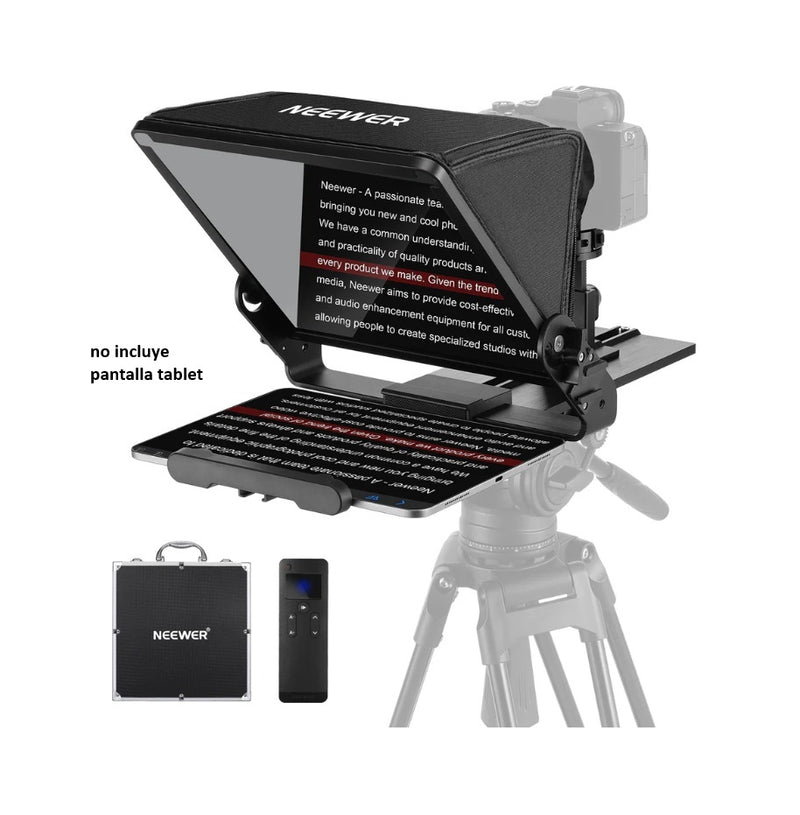 Teleprompter compacto con control remoto NEEWER X12 II para cámara compacta, DSLR y mirrorless