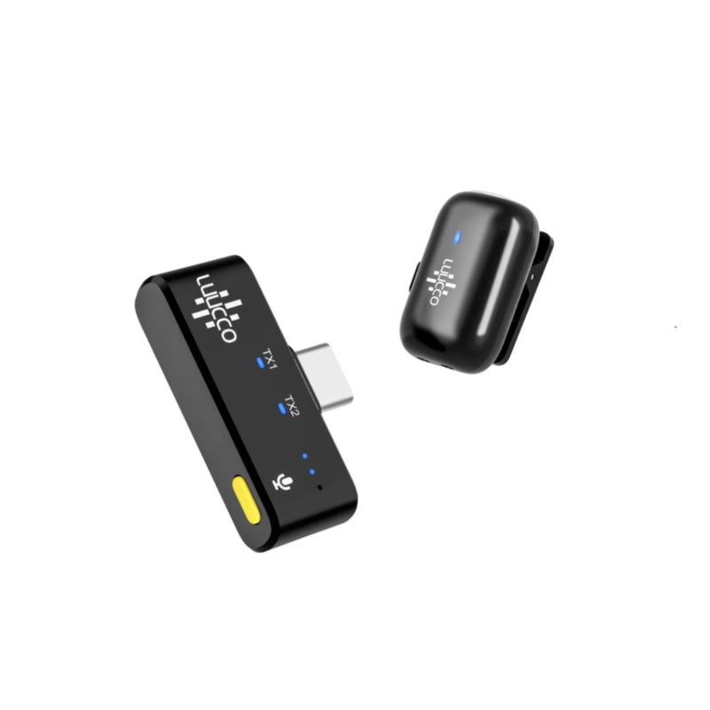 Micrófono inalámbrico USB-C para smartphones 1 mic Luucco Minipod color negro K1