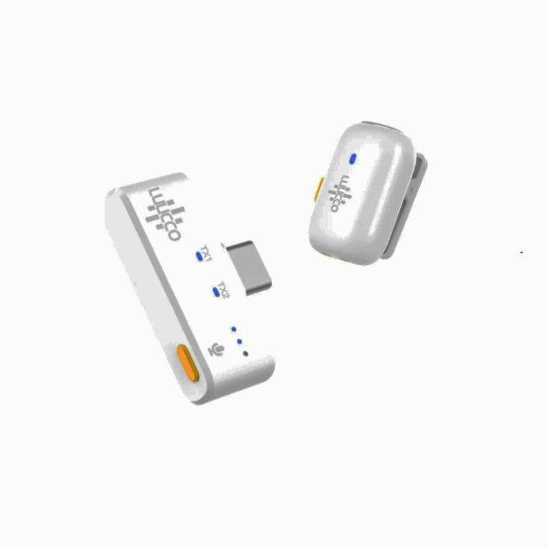 Micrófono inalámbrico USB-C para smartphones 1 mic Luucco Minipod color blanco K1