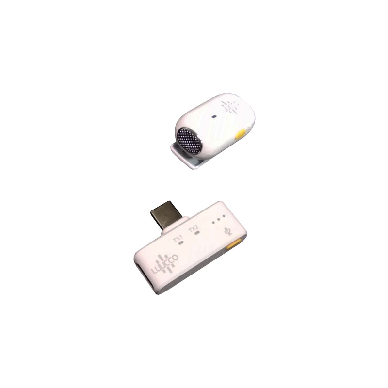 Micrófono inalámbrico USB-C para smartphones 1 mic Luucco Minipod color blanco K1