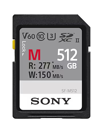 Tarjeta de memoria Sony SDXC UHS-II 512 GB V60 150mb/s