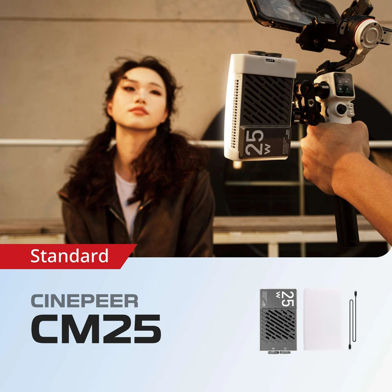Luz de Relleno LED 25W Zhiyun Cinepeer CM25 Compacta con Batería