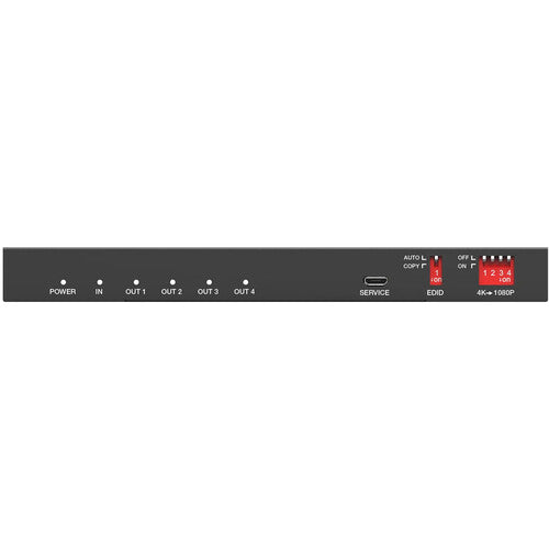 Splitter divisor HDMI DVDO 4K 1 x 4 con escalador y extractor de audio