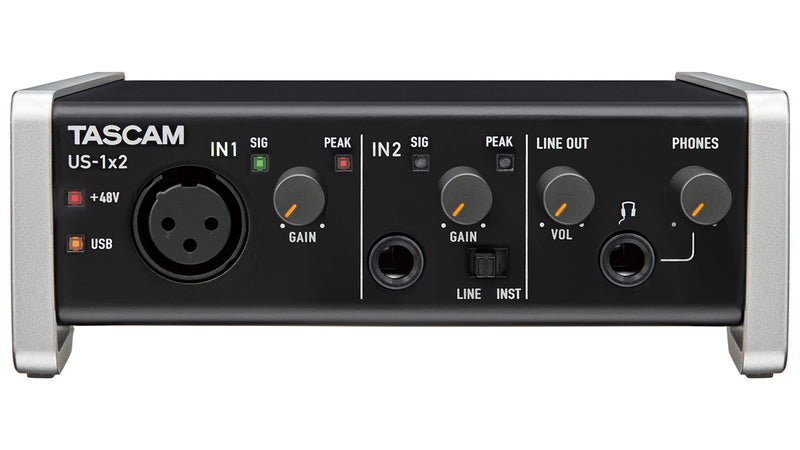 Interfaz Audio USB Tascam US-1X2HR | 2x2 24bit/192kHz con Phantom Power y Loopback