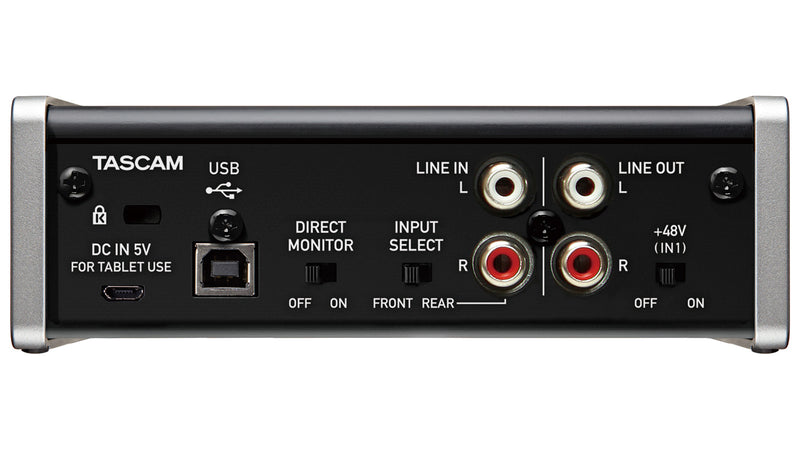 Interfaz Audio USB Tascam US-1X2HR | 2x2 24bit/192kHz con Phantom Power y Loopback