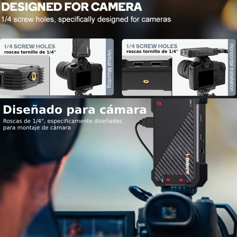 Sistema de transmisor y receptor de video HDMI inalámbrico VRRISS WL081 para equipos de sala de reuniones