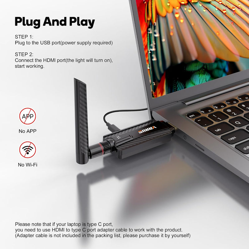 Set extensor de video inalámbrico HDMI para cámara, PC, TV Box 1080p VRRISS WL084